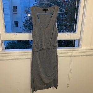 Grey banana republic side ruched v neck dress
